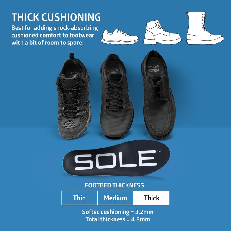 SOLE Active Thick Insoles - Men's Size 12/Women's Size 14 - Image 2